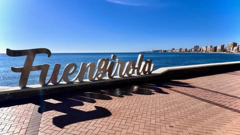 Fuengirola letters on the seafront promenade