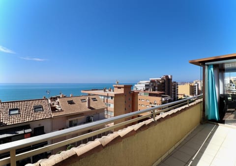 Open view of the Mediterranean from the penthouse terrace